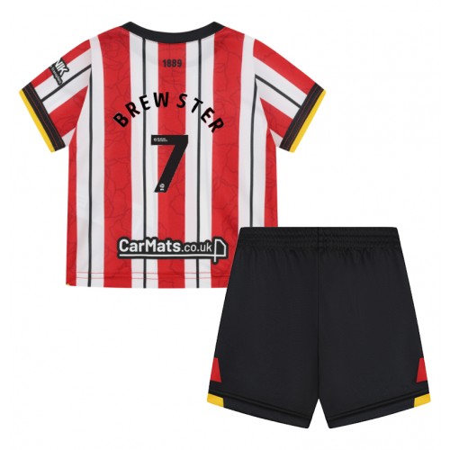 Dětský fotbalový dres Sheffield United Rhian Brewster #7 2024-25 Domácí Krátký Rukáv (+ trenýrky)